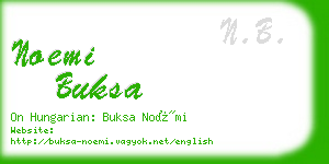 noemi buksa business card